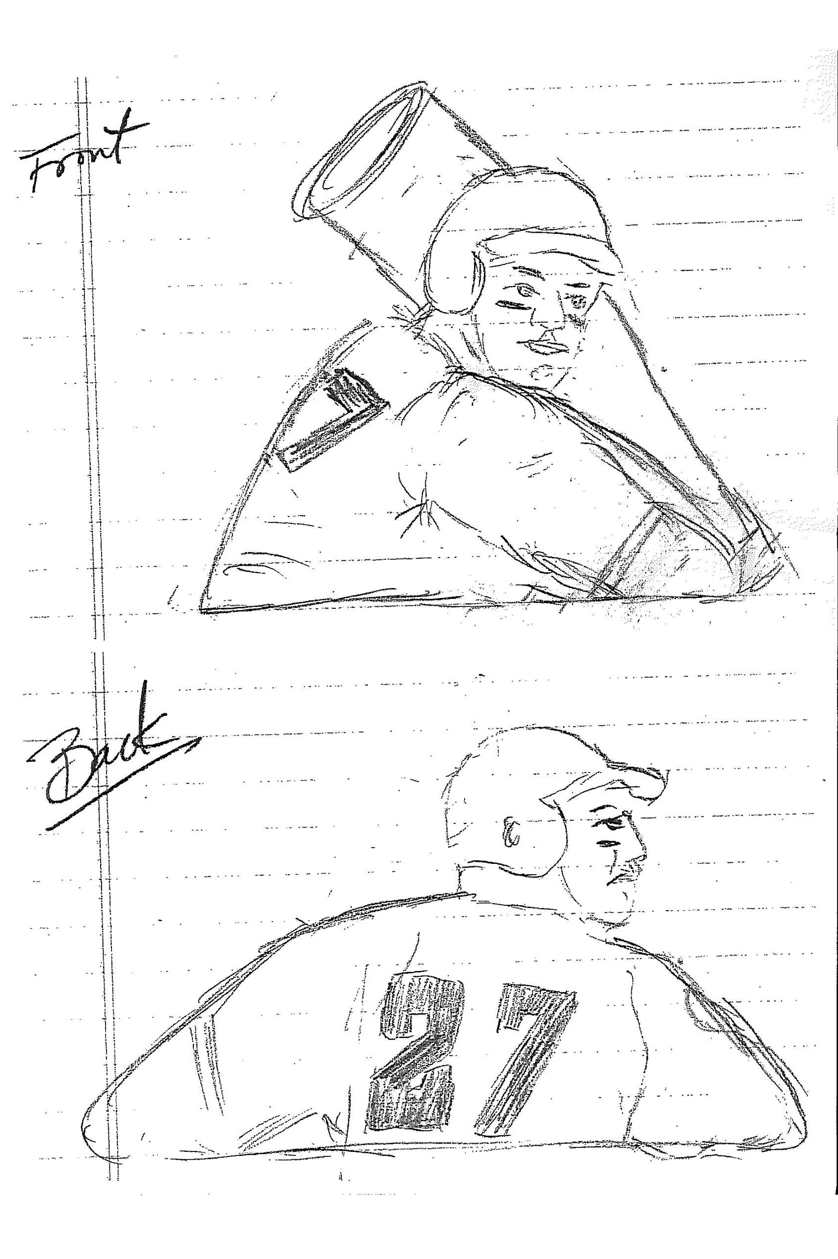 Front view from Pete's original 2008 bottle holder sketch